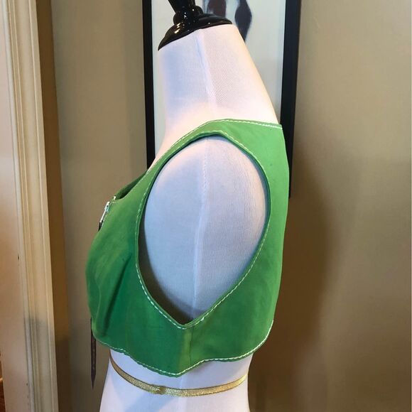 NWT Byblos Designer European Italian Made Green Crop Top Size 44 Medium 10 - Picture 6 of 10